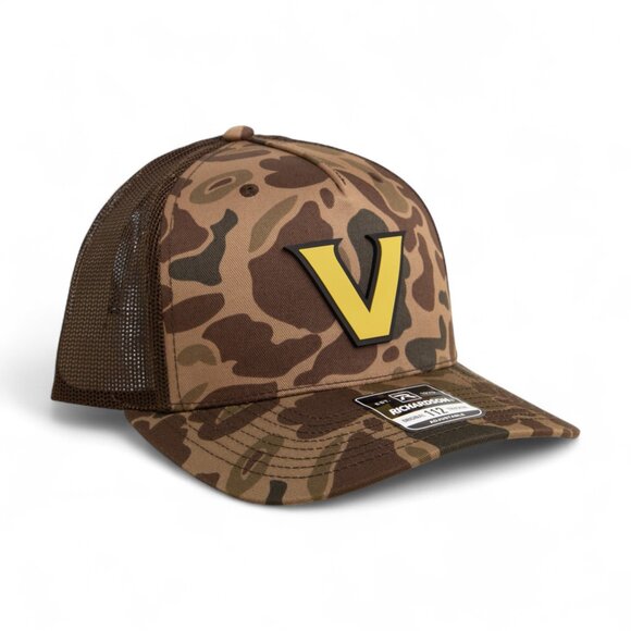 Vanderbilt Commodores Gold 3D Snapback Trucker Hat- Bark Duck Camo/ Brown - Picture 1 of 3